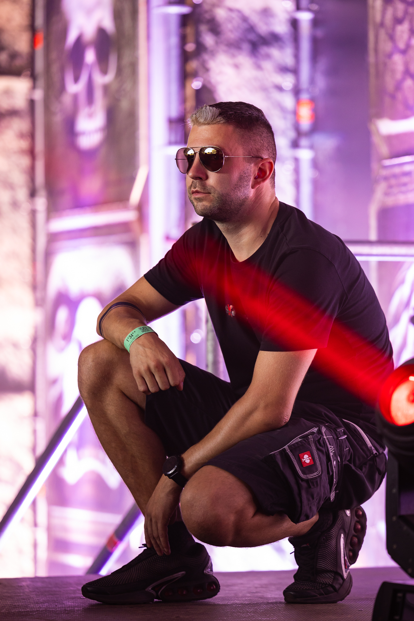 Kenny Laevaert tijdens een festivalproductie
